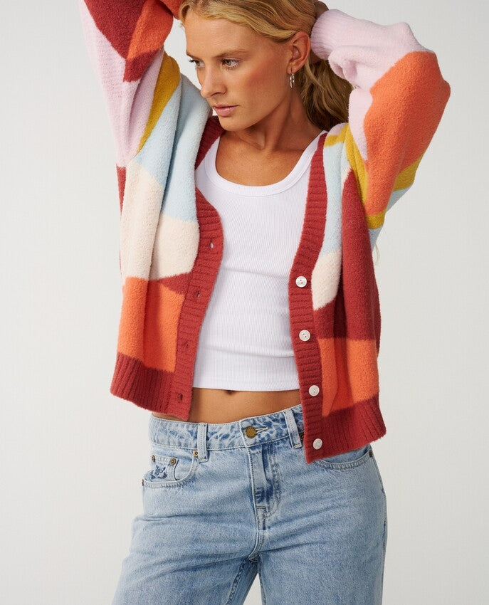 Surf Revival Jacquard Cardigan Trui