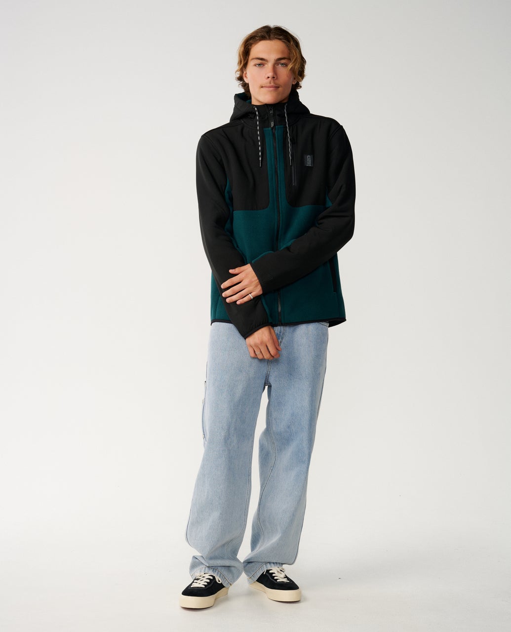 S-series Paneled Zip Fleece Hoodie