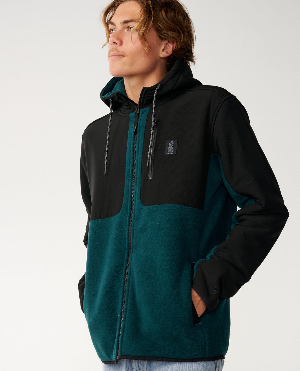 S-series Paneled Zip Fleece Hoodie