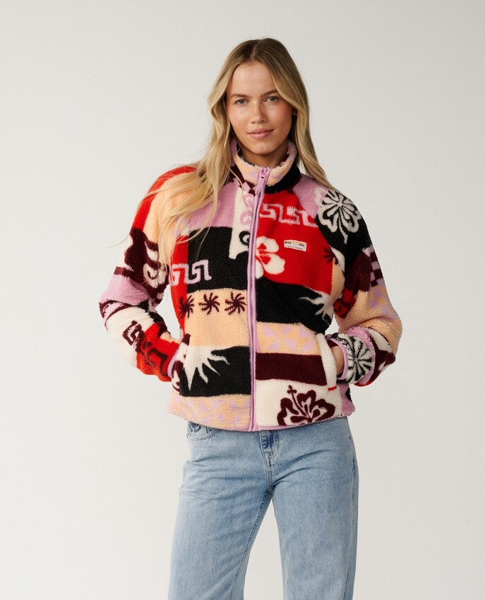Party Pack Polar Allover Zip-thru Fleece Trui