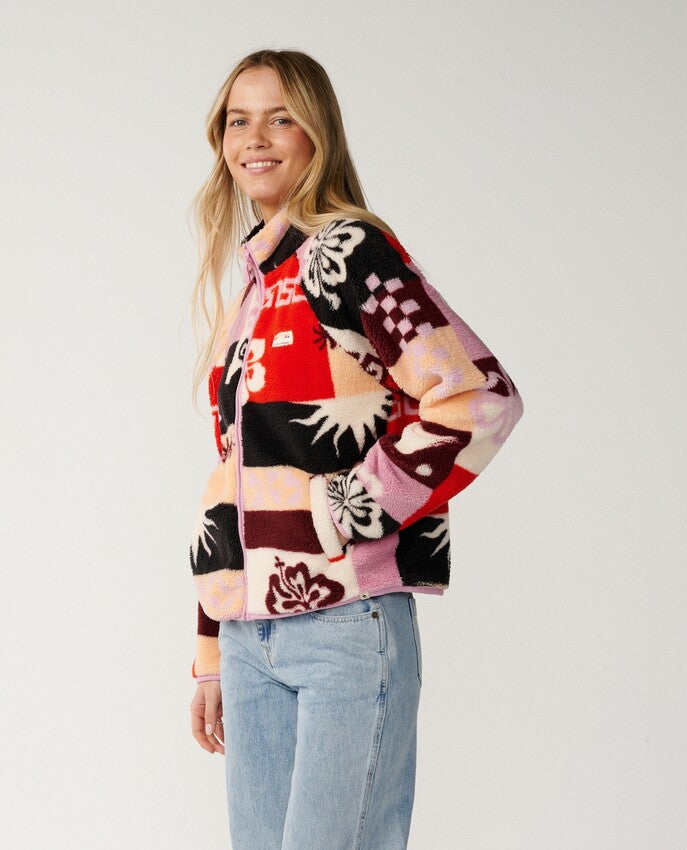 Party Pack Polar Allover Zip-thru Fleece Trui