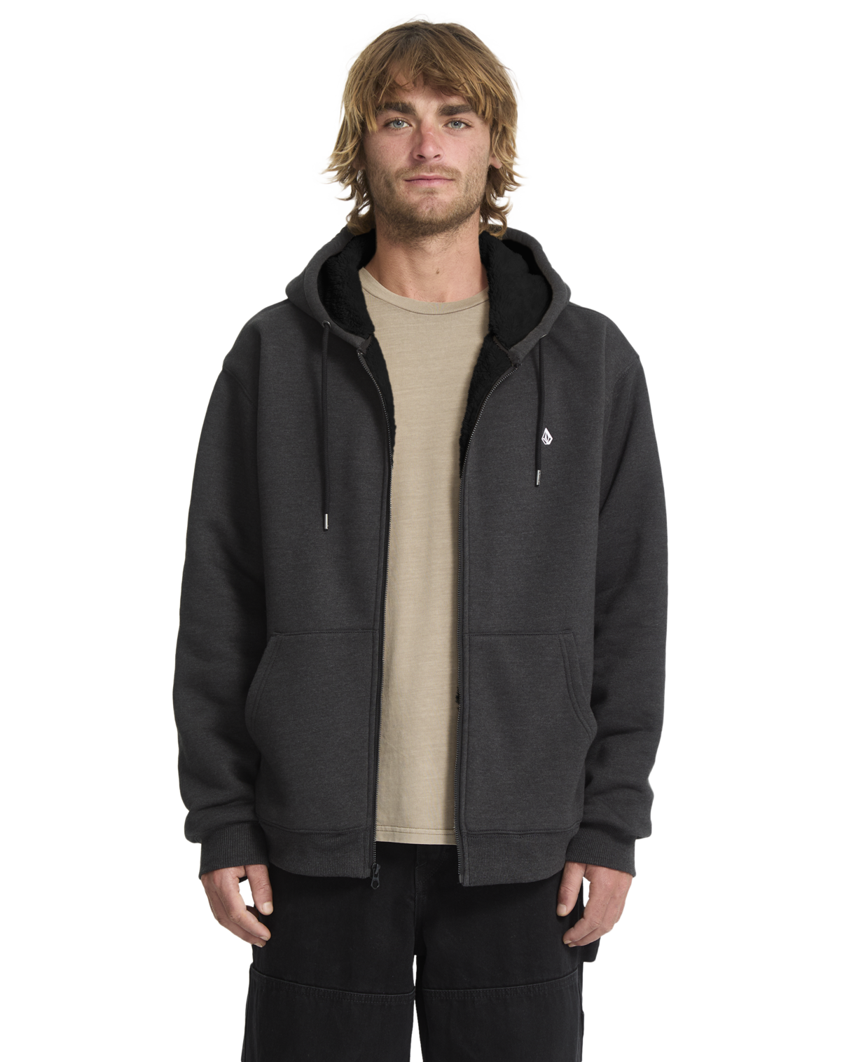 Single Stone Lined Zip Fleece Trui