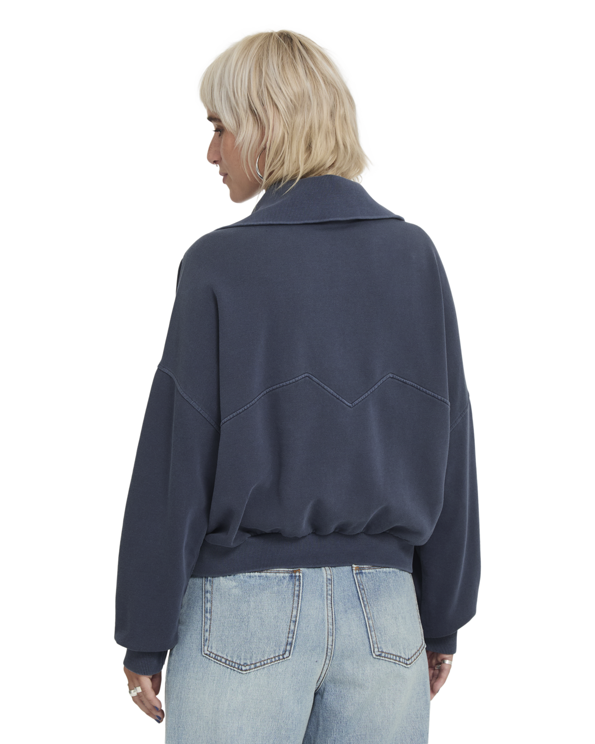 Reetrocity Quarter Zip Crew Fleece Trui
