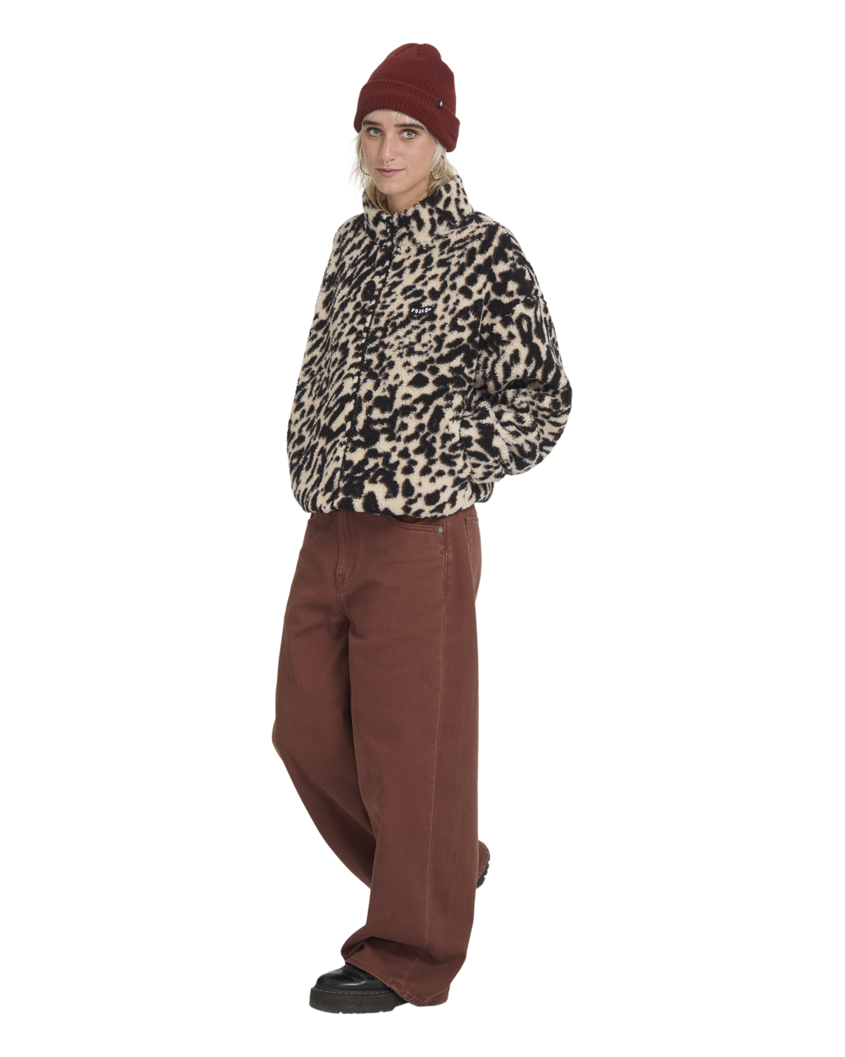 Wylding Out Sherpa Zip Fleece Trui