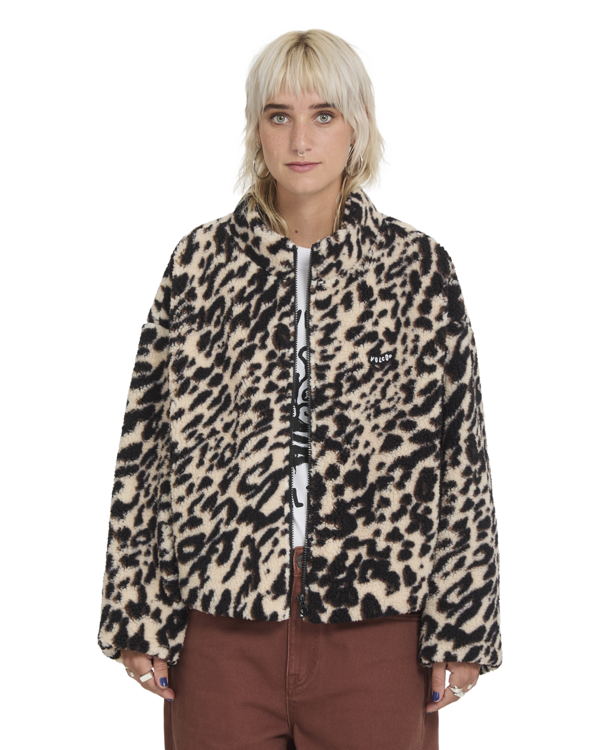 Wylding Out Sherpa Zip Fleece Trui