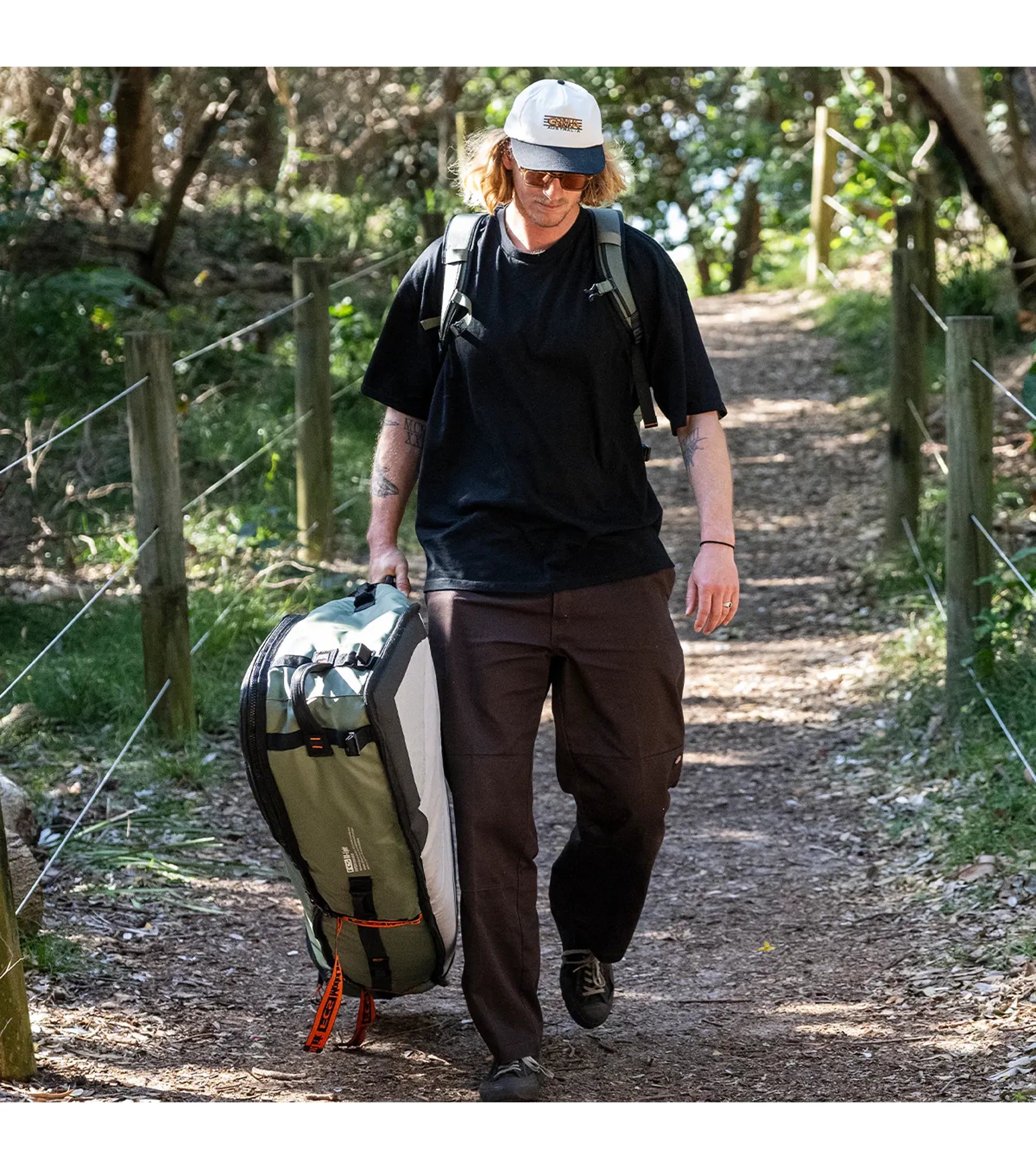 FCS Travel 3 Wheelie Shortboard / Fish Board Bag GO-Light