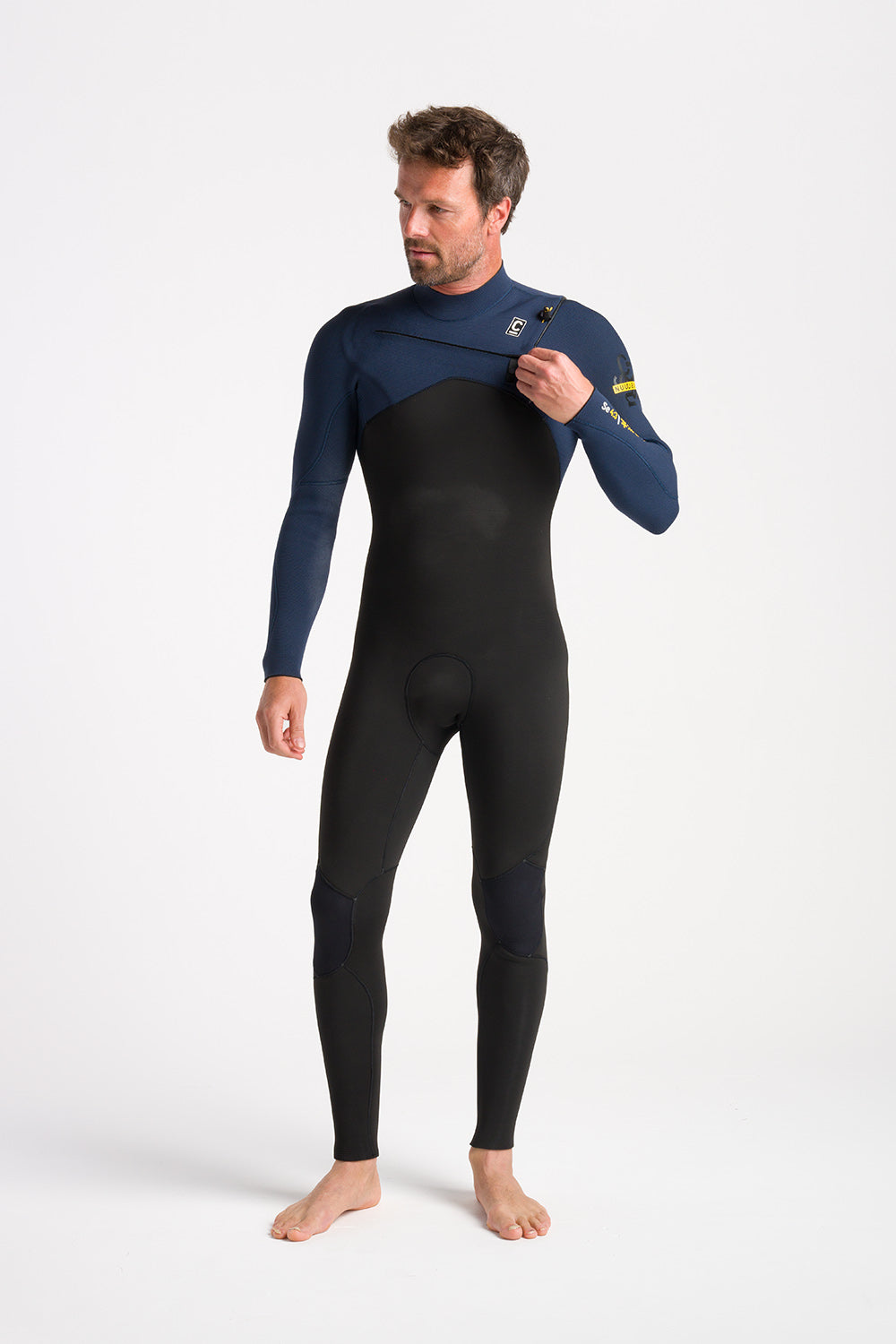 NuWave Session 4:3mm Chest Zip Steamer - Heren Wetsuit