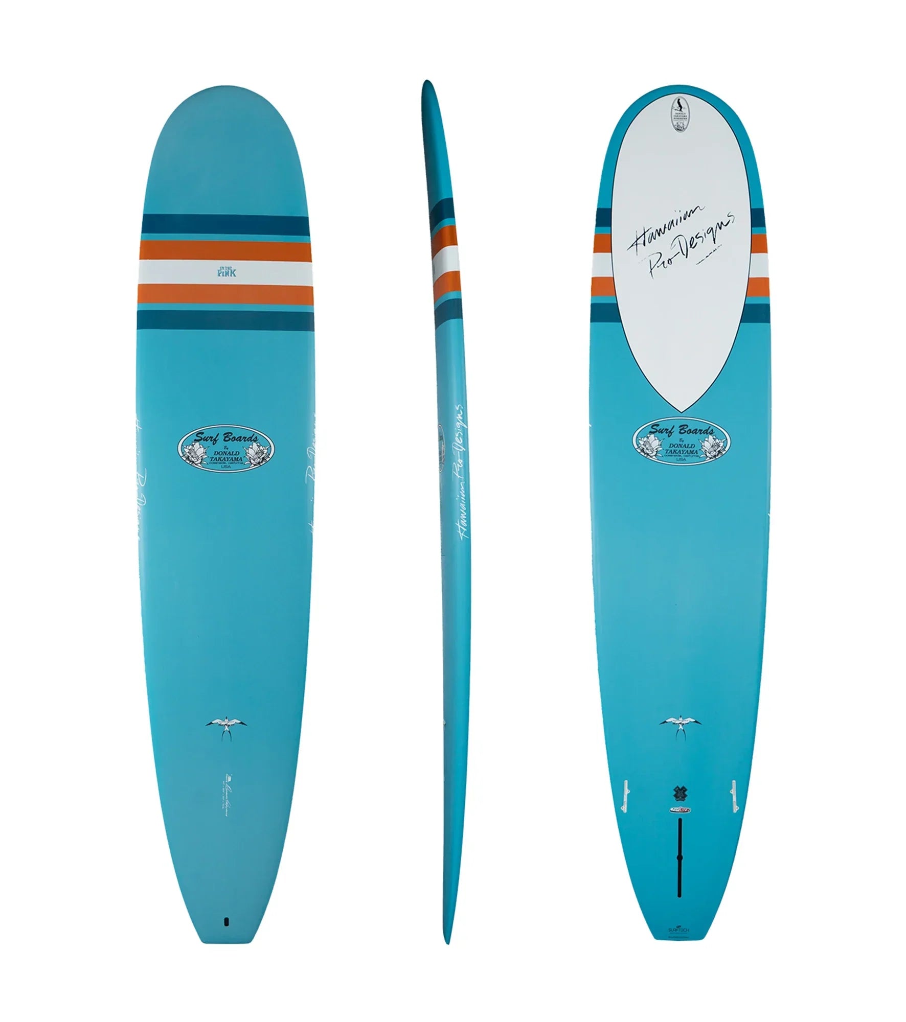 In the Pink Tufflite surfboard