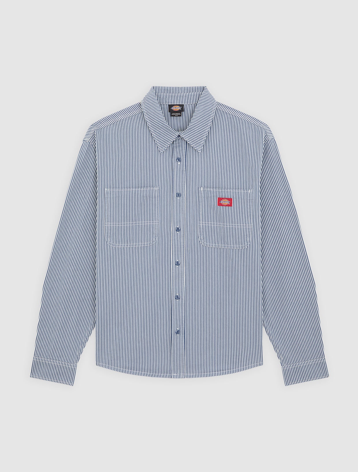 Dickies Hickory Work Shirt - Mens Long Sleeve Shirt