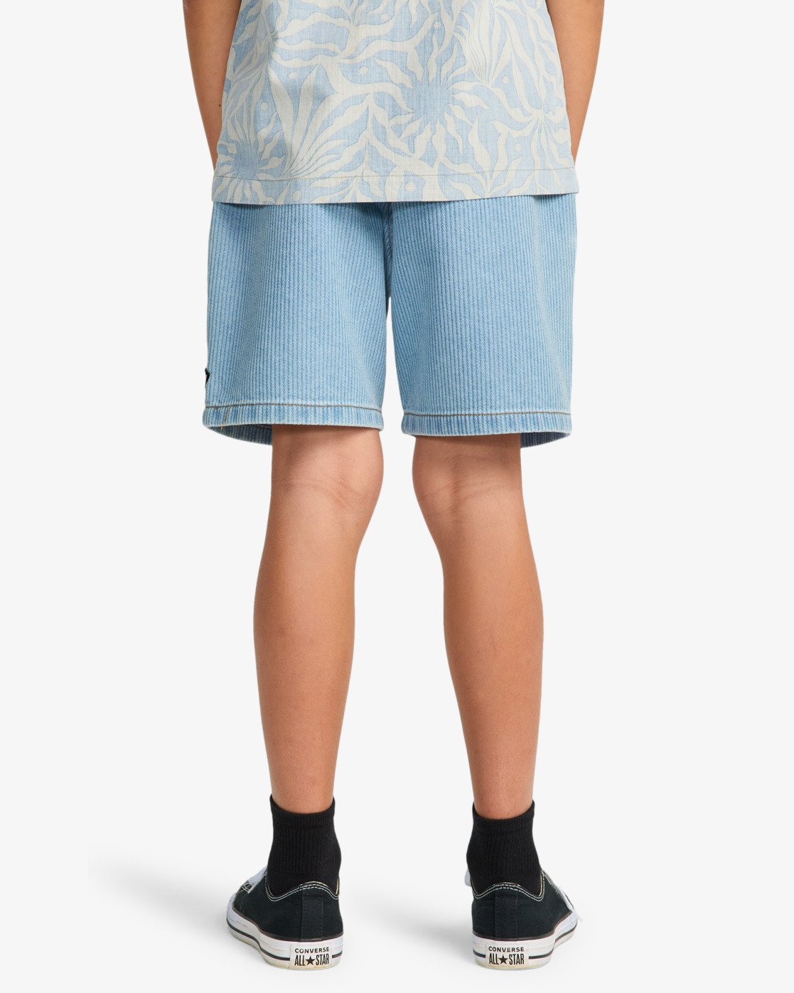 Larry Cord Deni Elastic Waist Walk Shorts Voor Kids