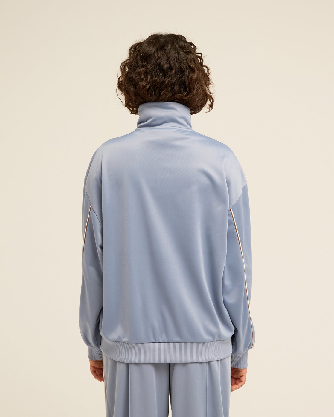Beach Back Mock Neck Fleece Sweater