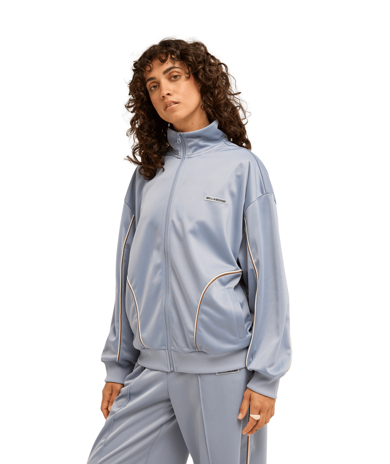 Beach Back Mock Neck Fleece Trui