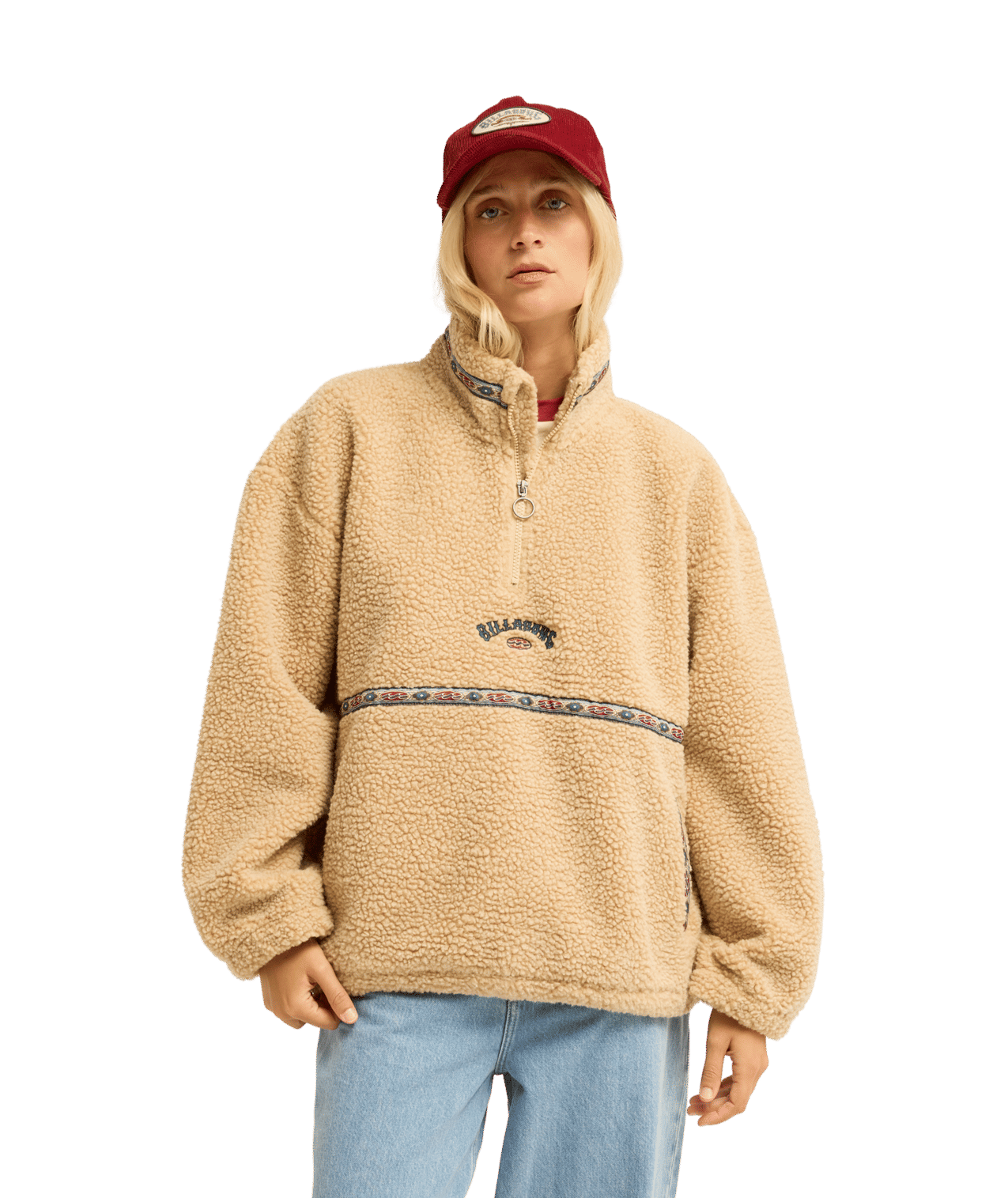Stone Town Half Zip Polar Fleece Trui