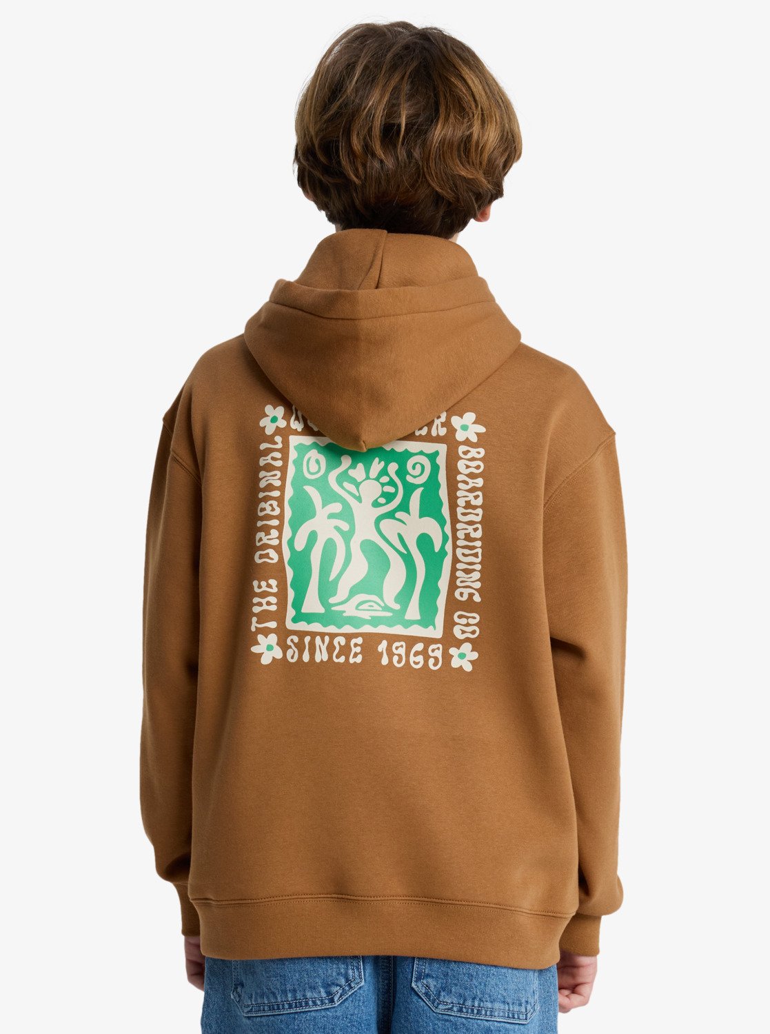 Graphic Hero Hoodie Youth Tobacco Brown