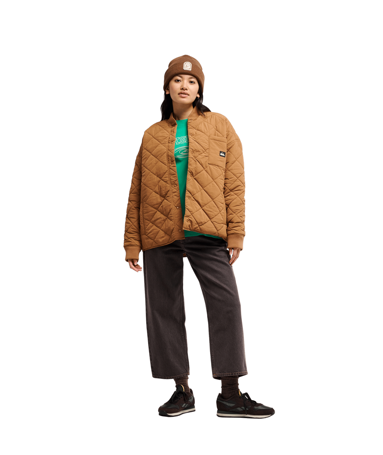 Shining Quilted Parka Jas