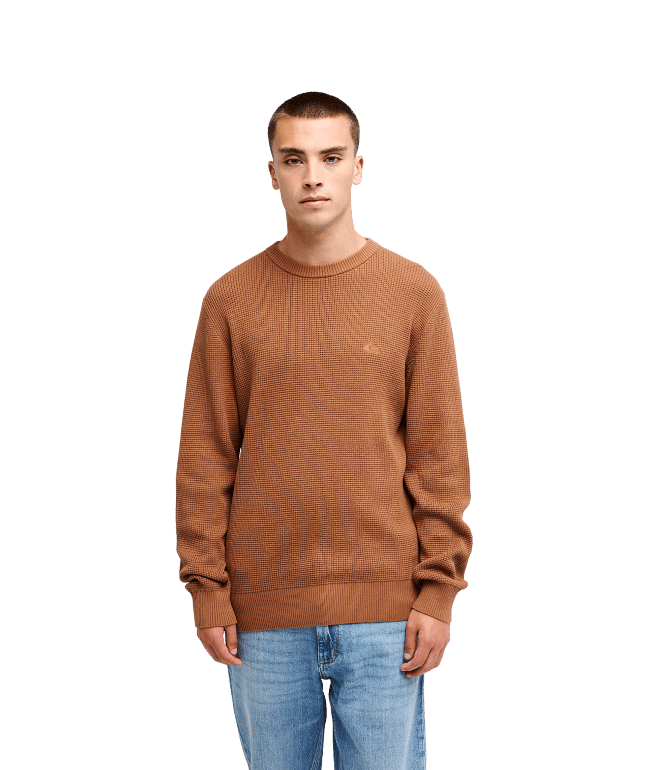 Waffle Sweater Crew Neck Trui