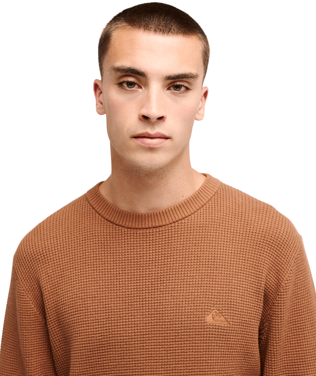 Waffle Sweater Crew Neck Trui