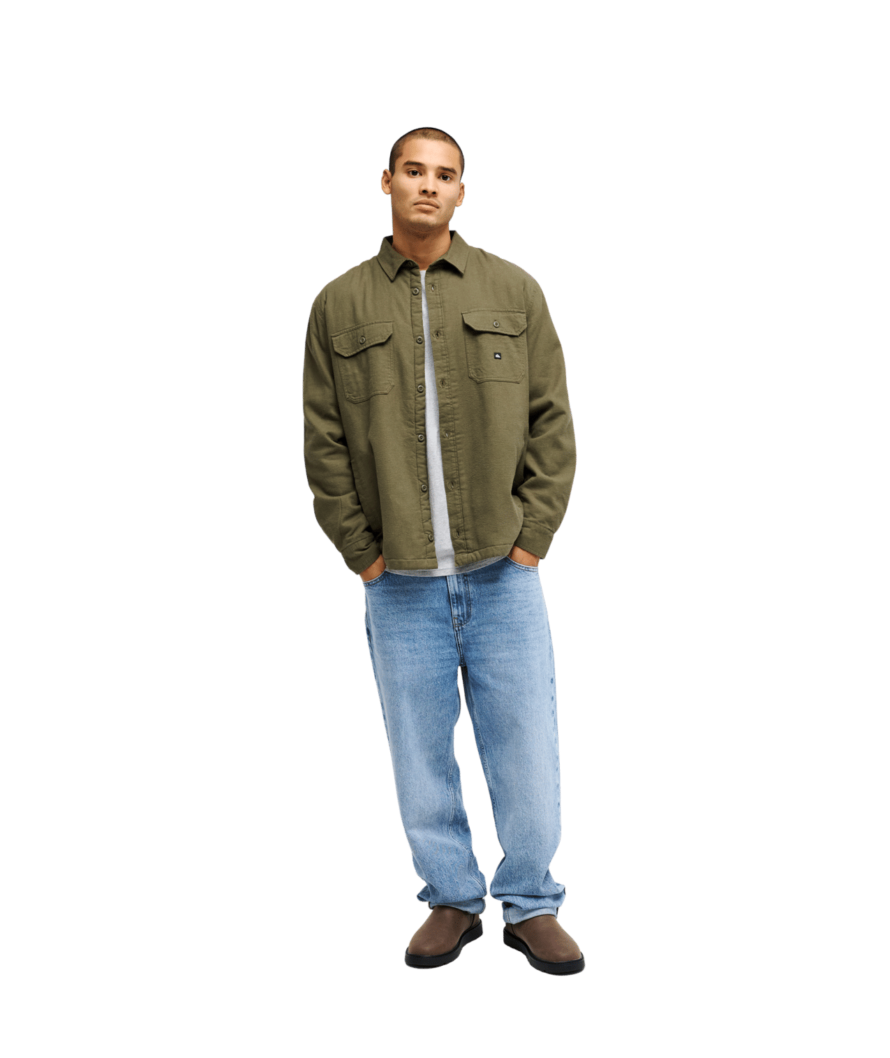 Sherpa Solid Lange Mouwen Woven Top