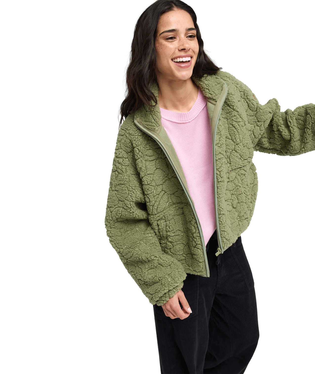 Blurry Cloud Full Zip Fleece Trui