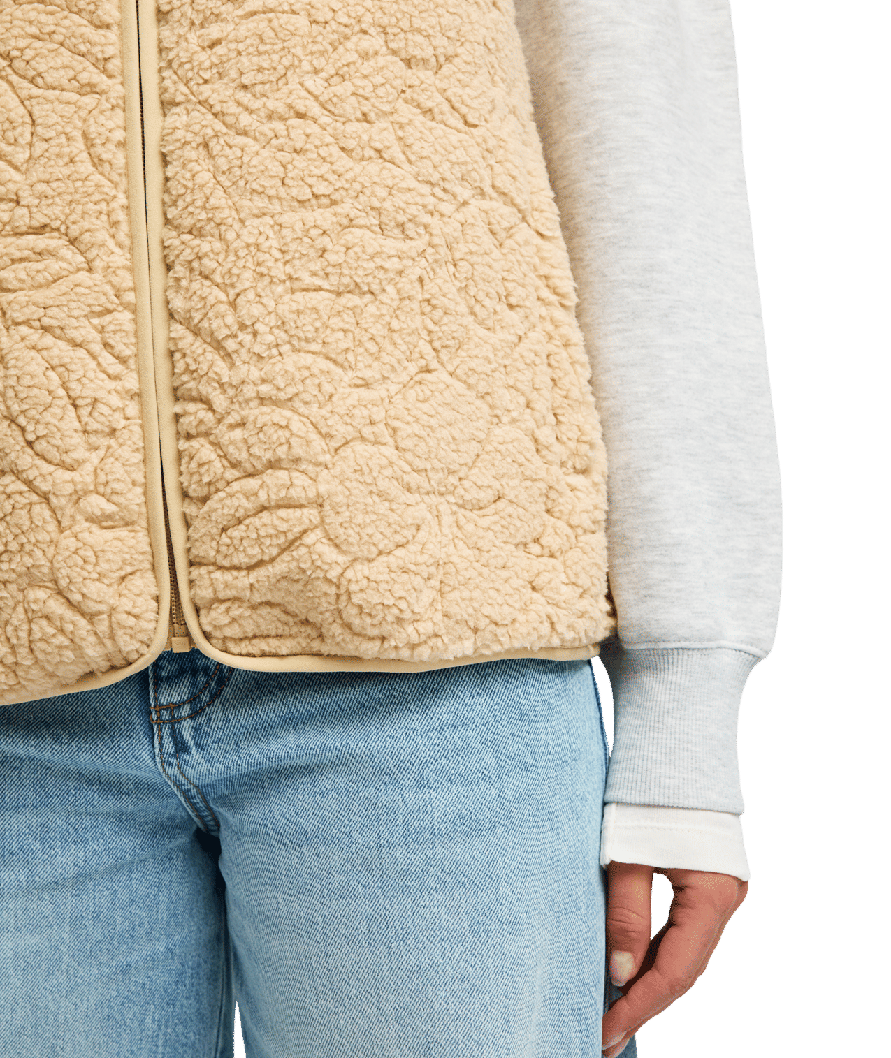 Best Town Vest Full Zip Polar Fleece Trui