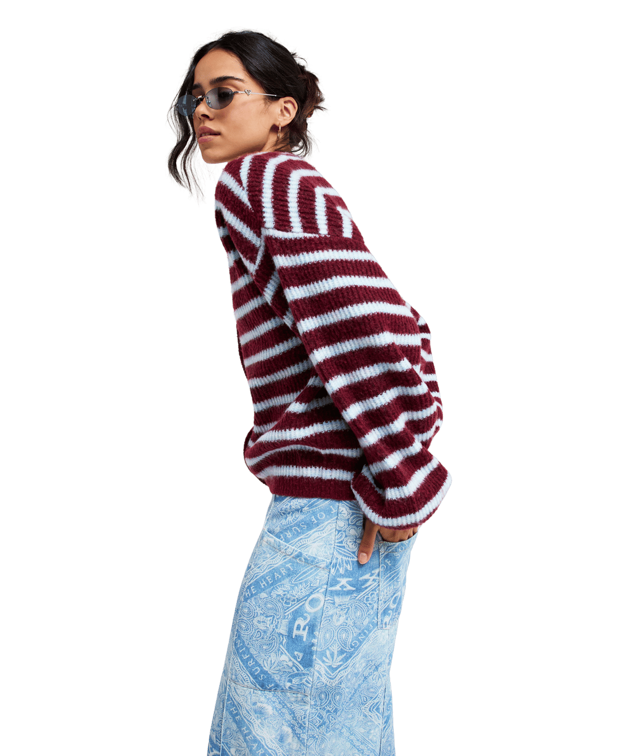 Deep Ocean Stripe Cardigan Trui
