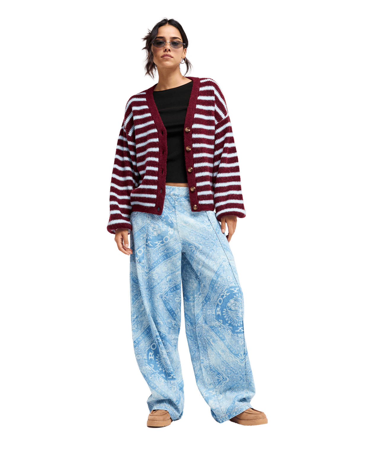 Deep Ocean Stripe Cardigan Trui