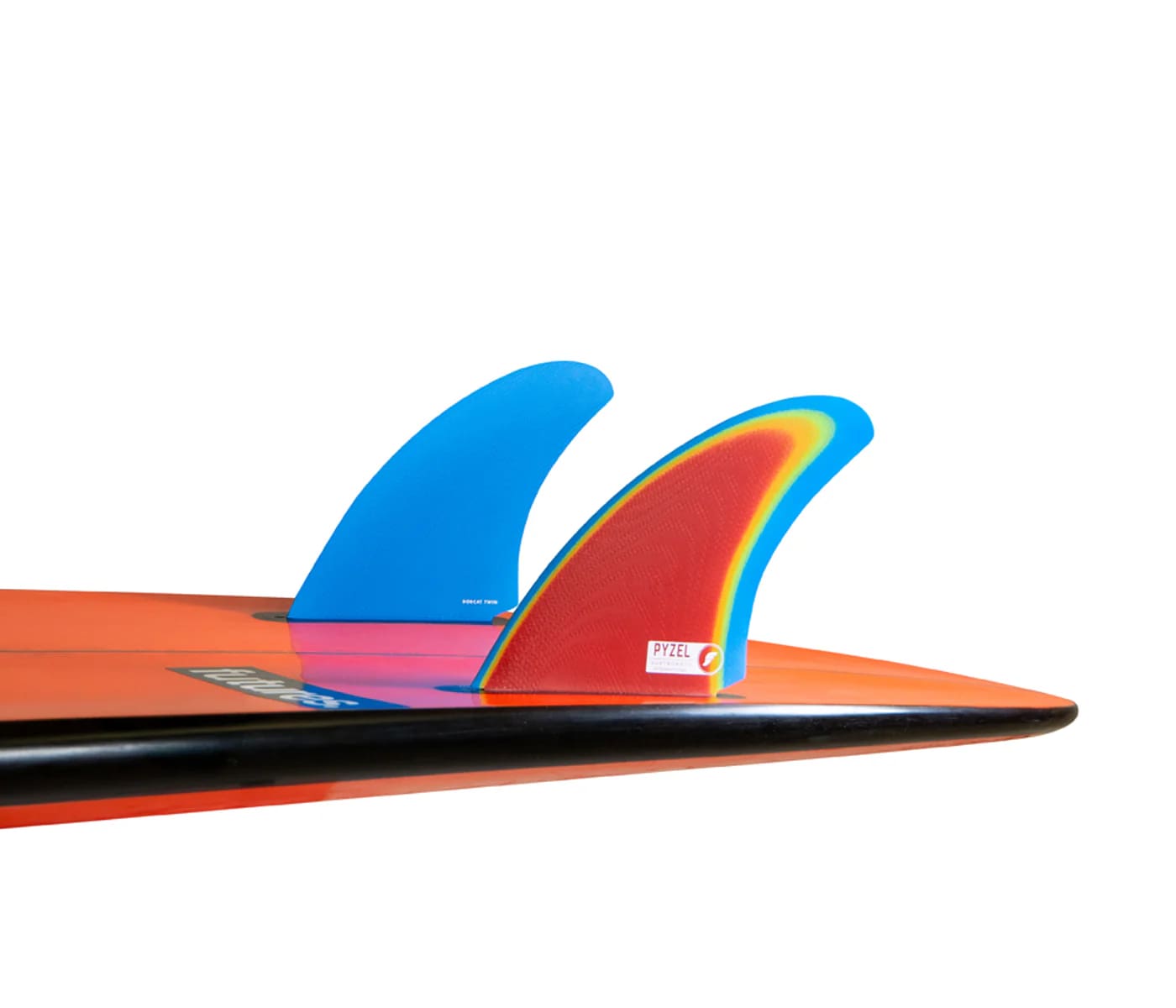 Futures Fins Pyzel Bobcat Fiberglass Rainbow Twin Fins
