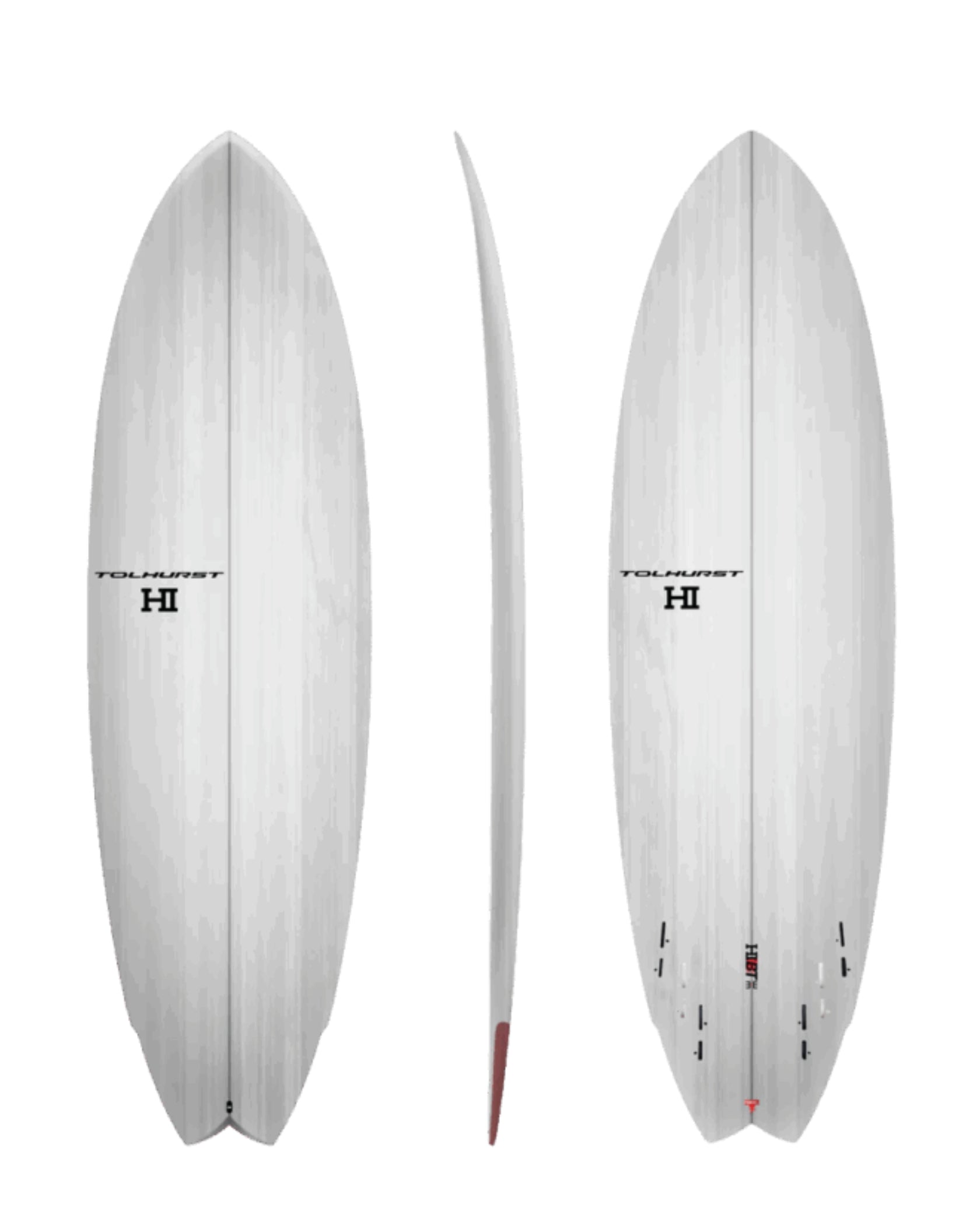 Harley Ingleby HIBT 3+3 - Thunderbolt Red Construction Surfboard