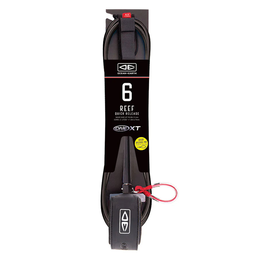 Ocean & Earth Reef Quick Release One-XT 6FT - Surfboard Leash