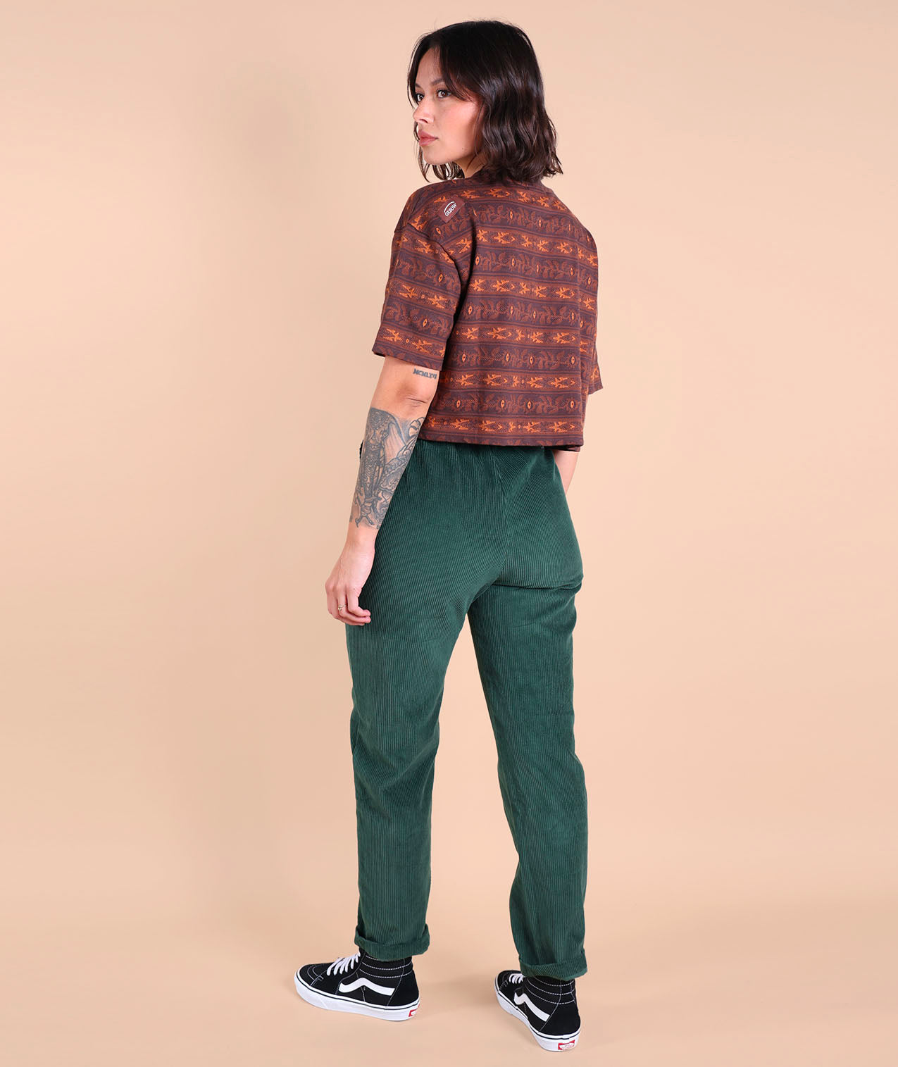 OXBOW Crest Kurzarm-Jacquard-T-Shirt für Damen