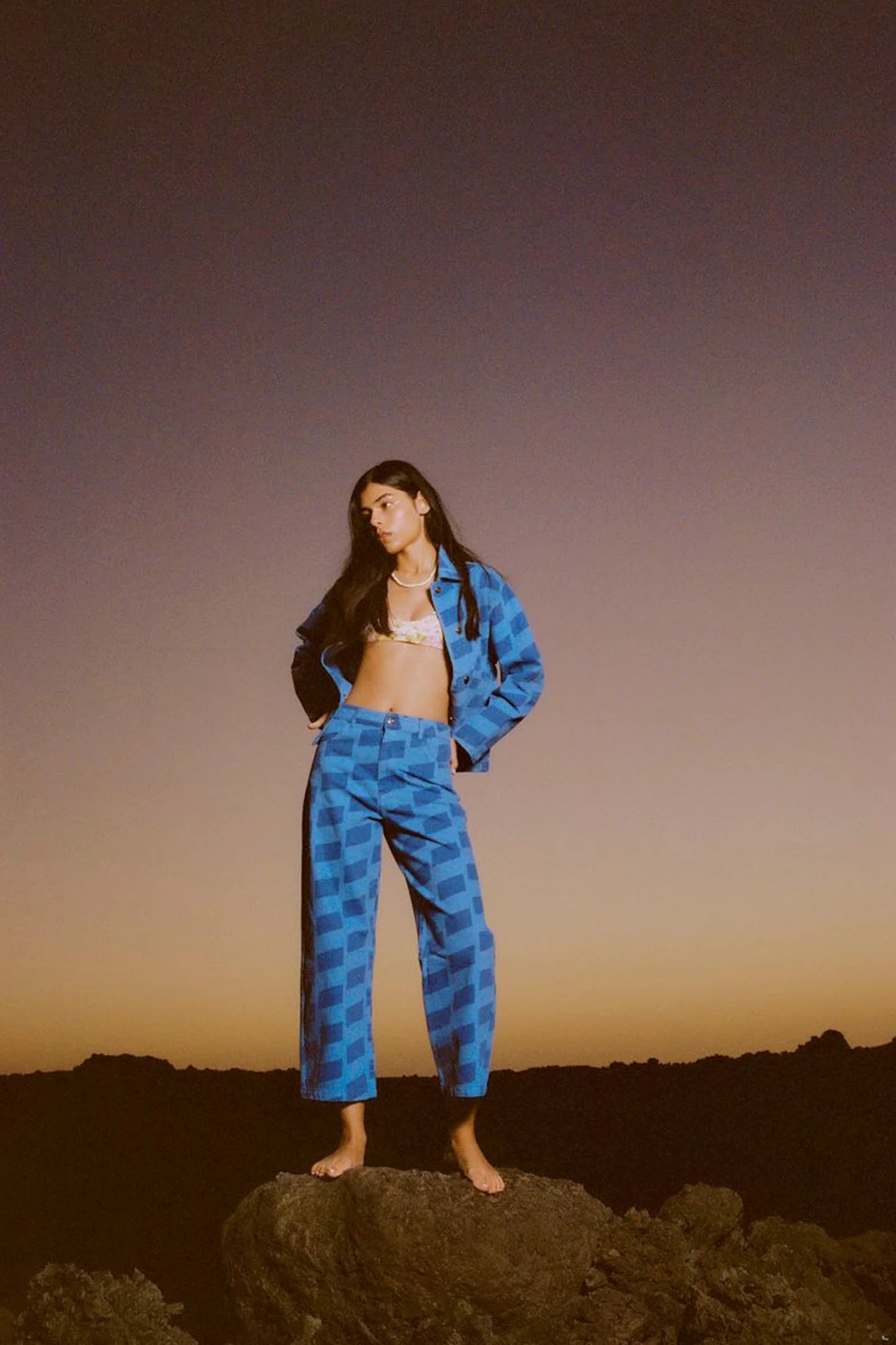 Pukas Twill Printed Pant For Women