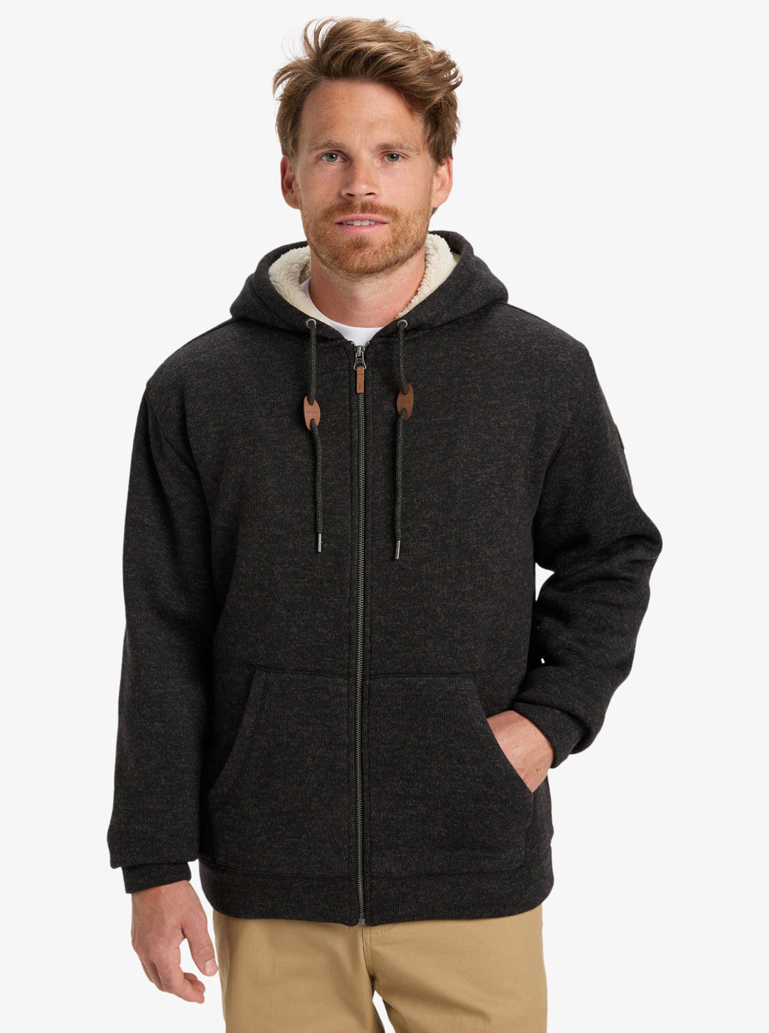 Quiksilver Keller Sherpa - Full Zip Sherpa Hoodie for Men