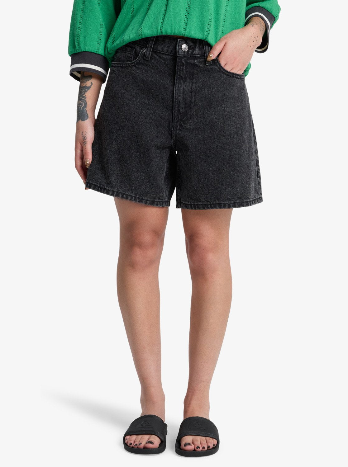 Quiksilver Mom Denim Short - Damen Surf Lifestyle Denim Short