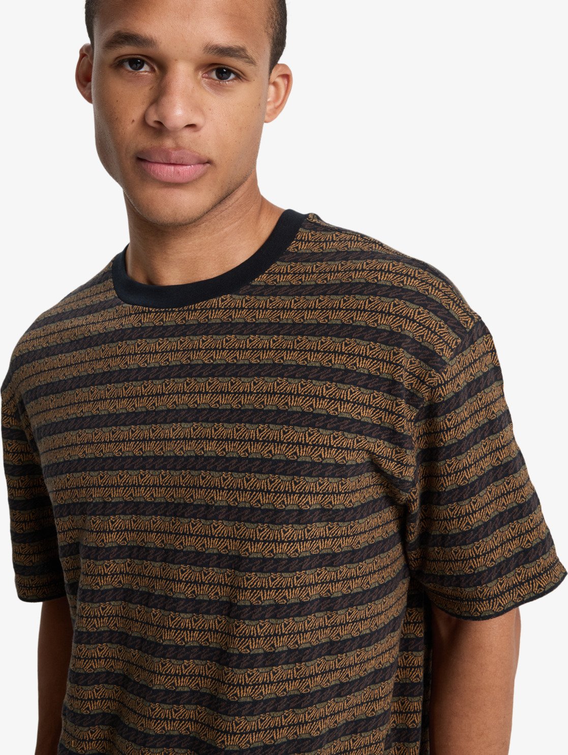 Okano Jacquard - Heren Surf Lifestyle Korte Mouwen T-shirt