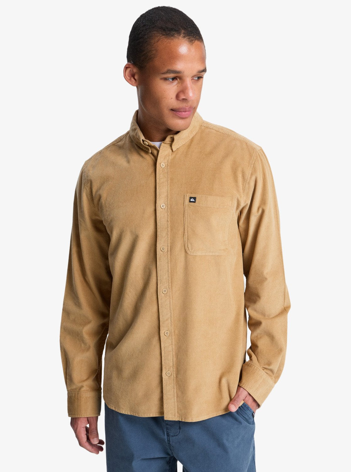 Quiksilver Smoke Trail - Herren Surf Lifestyle Corduroy Long Sleeve Shirt