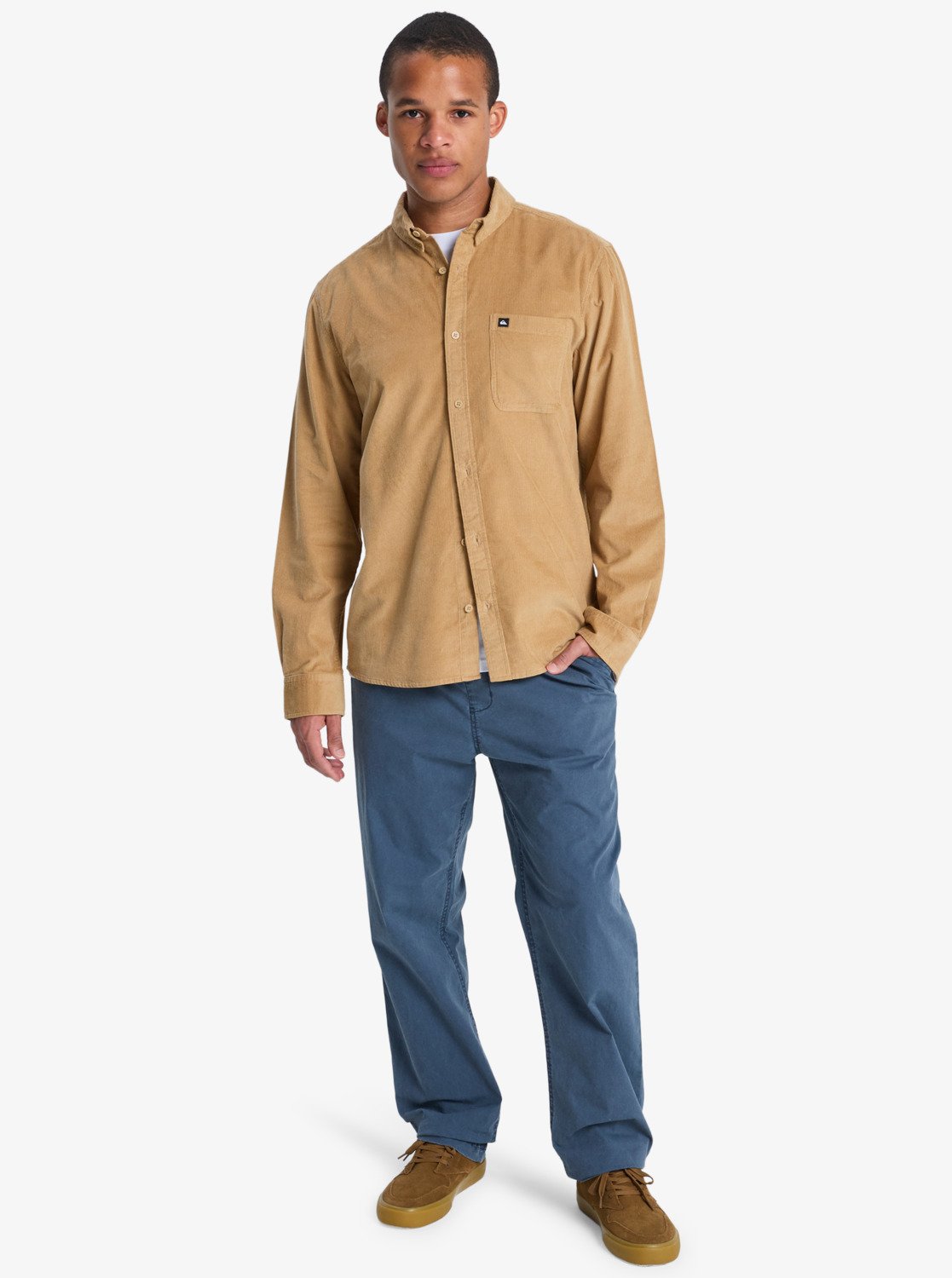 Quiksilver Smoke Trail - Herren Surf Lifestyle Corduroy Long Sleeve Shirt