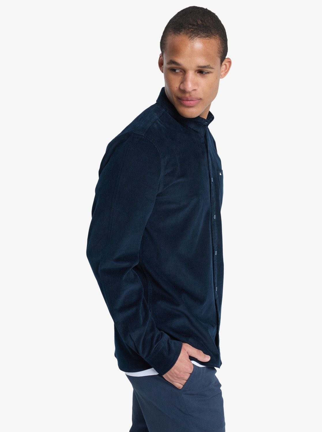 Smoke Trail - Heren Surf Lifestyle Corduroy Long Sleeve Shirt