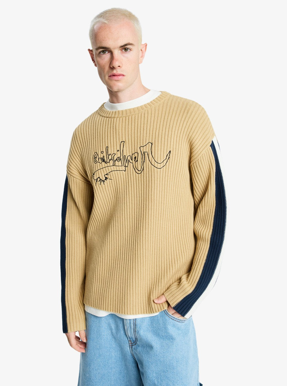 Quiksilver Young Guns Scrimbler - Mens Surf Lifestyle Crew Ne