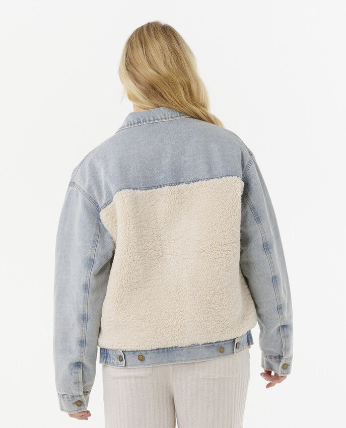 Cruisin. Sherpa - Dames Surf Lifestyle Denim Jack