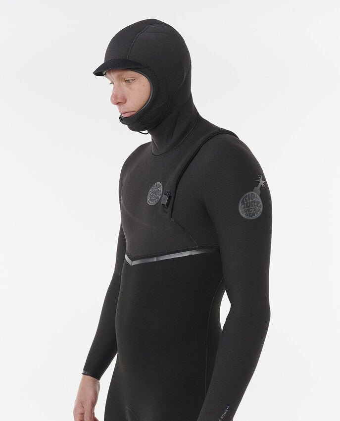 Rip Curl E-Bomb 5/4mm - Mens Zip Free Hooded Winter Wetsui