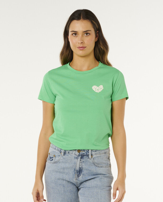 Rc Heart Logos Short Sleeve T-shirt For Women