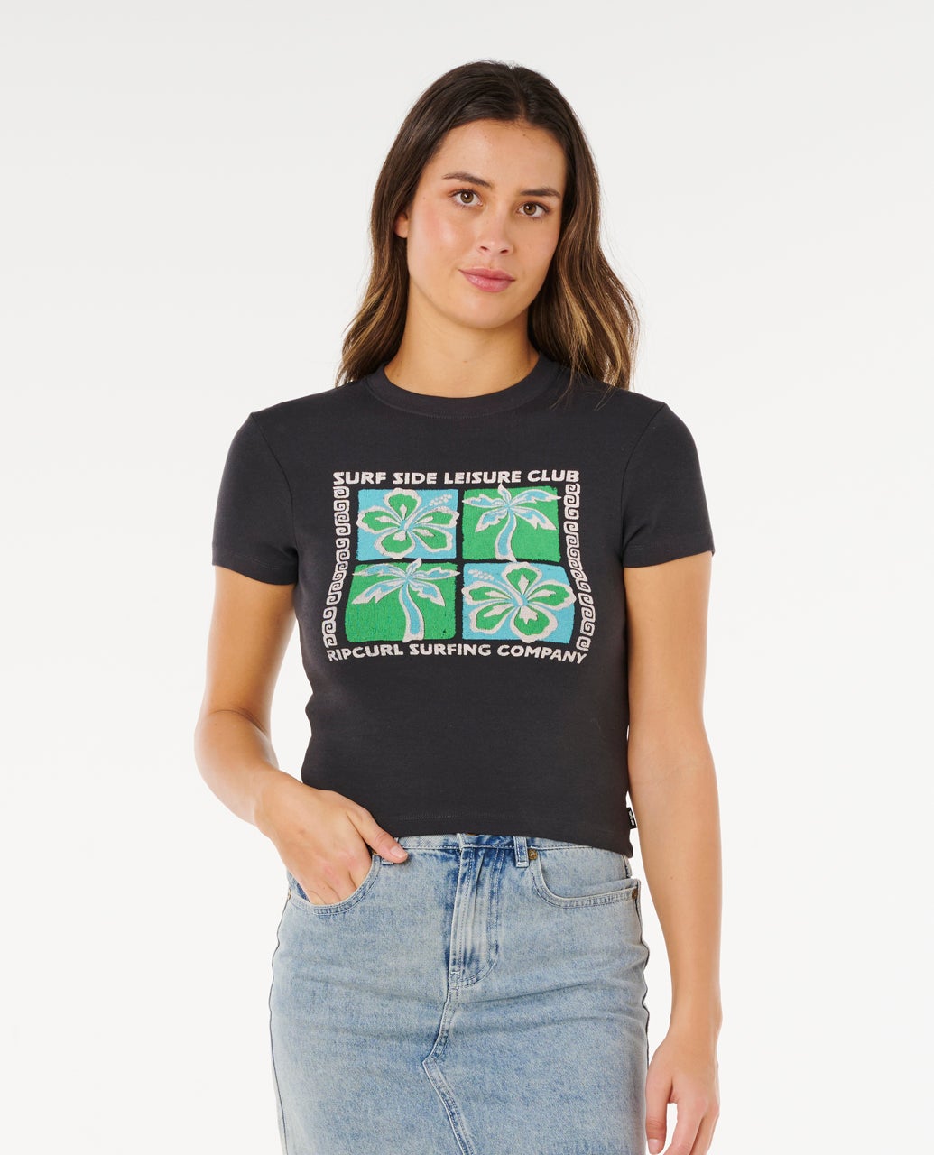 Surf Side Fitted Short Sleeve T-shirt For Women