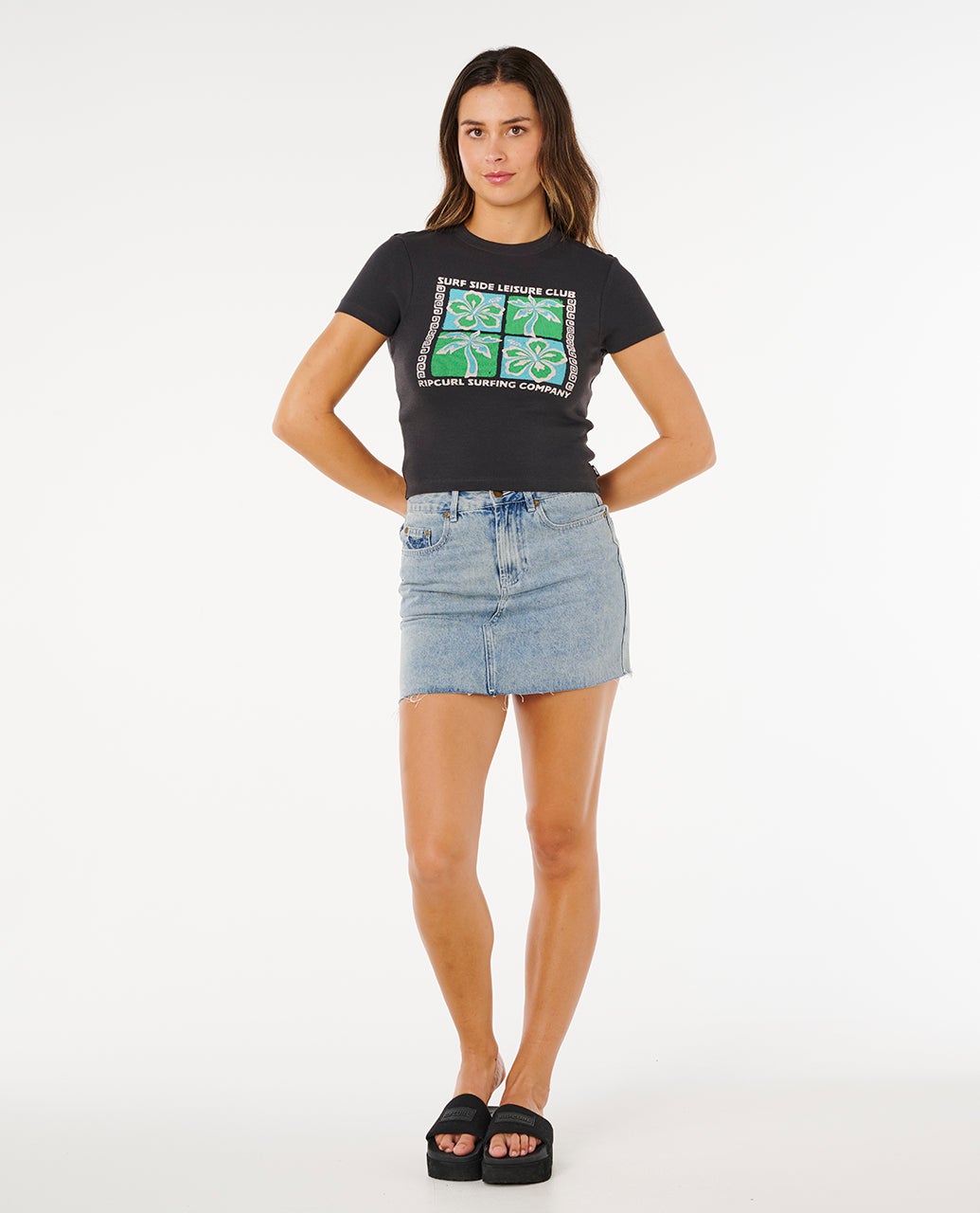 Surf Side Fitted Short Sleeve T-shirt For Women