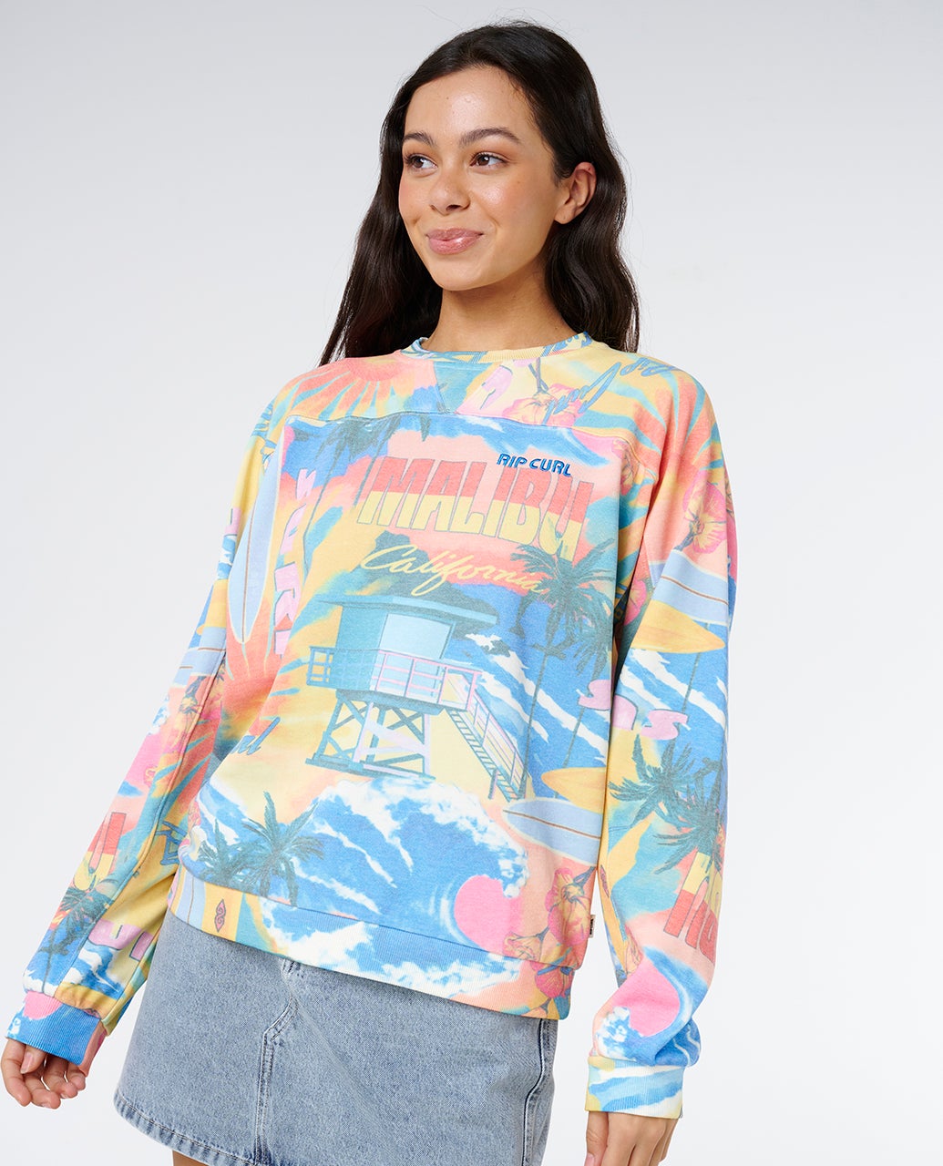 Rip Curl Surf Side Relaxed Crew Sweater For Women