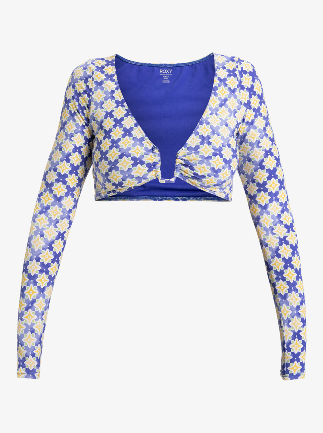 Artsy Tile - Crop surftop met lange mouwen voor dames