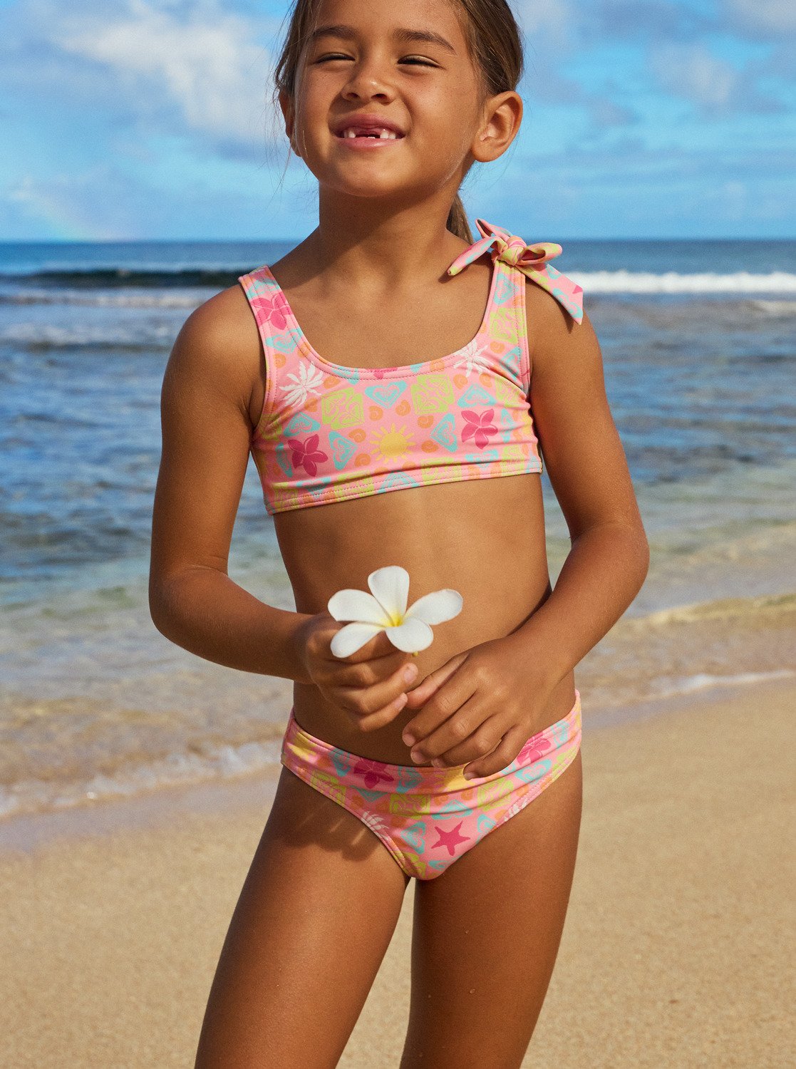 Roxy Check Tw Bralette St - Two Piece Bralette Bikini Set For Juvenile Girls