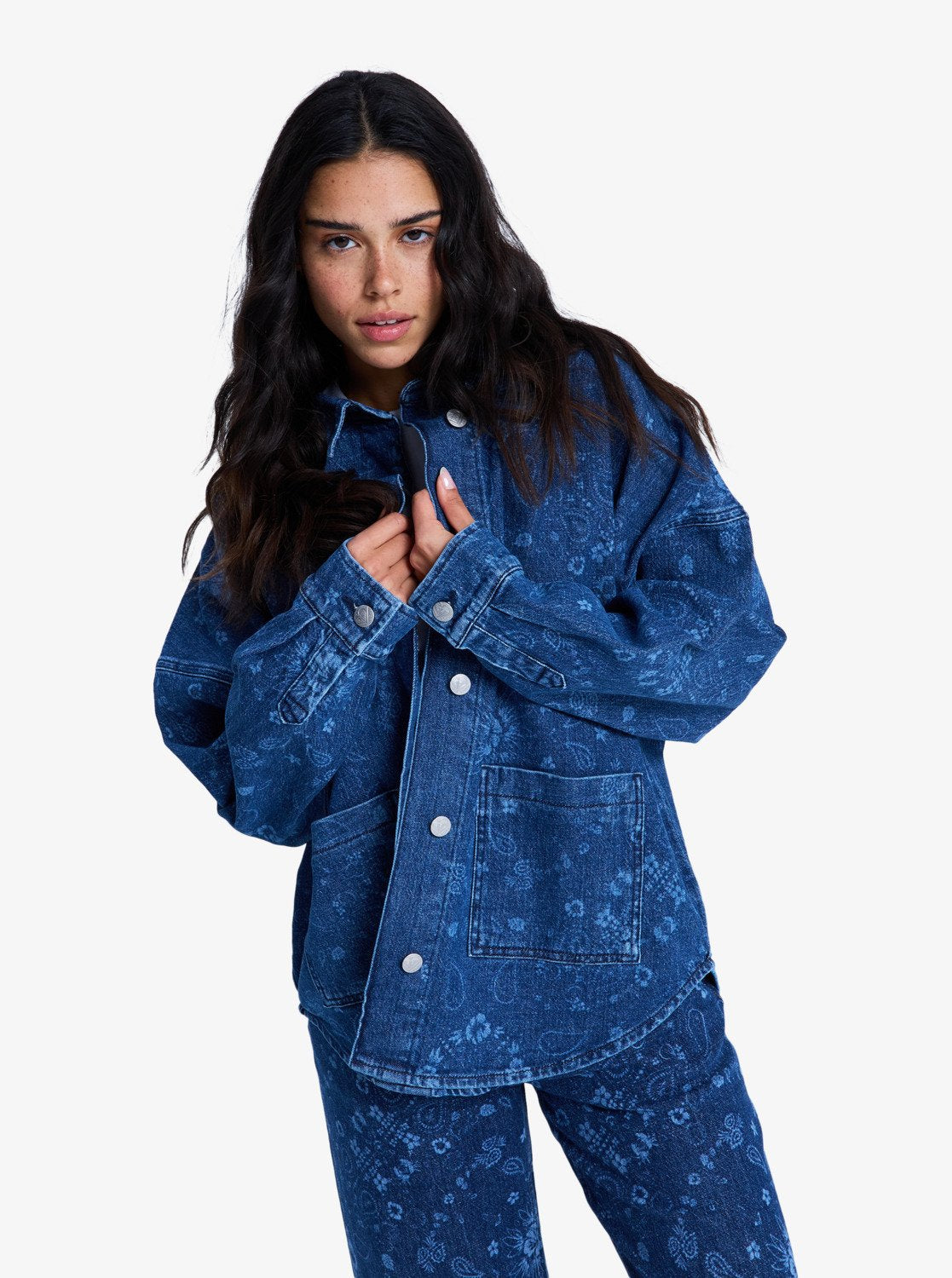 Kick Back Washed Denim - Overshirt Voor Dames