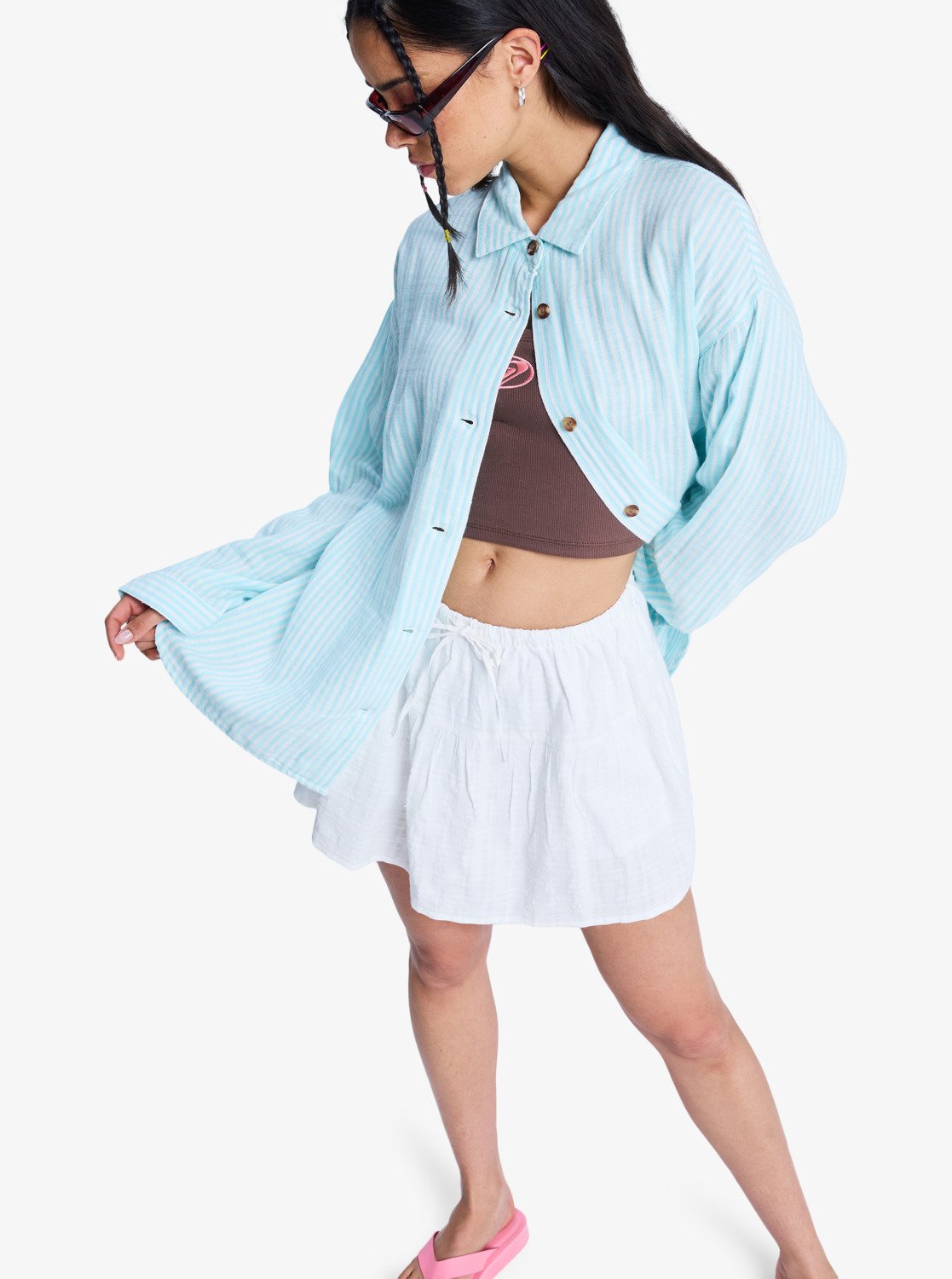 ROXY Morning Shine Stripe - Lange Ärmel Shirt Für Damen