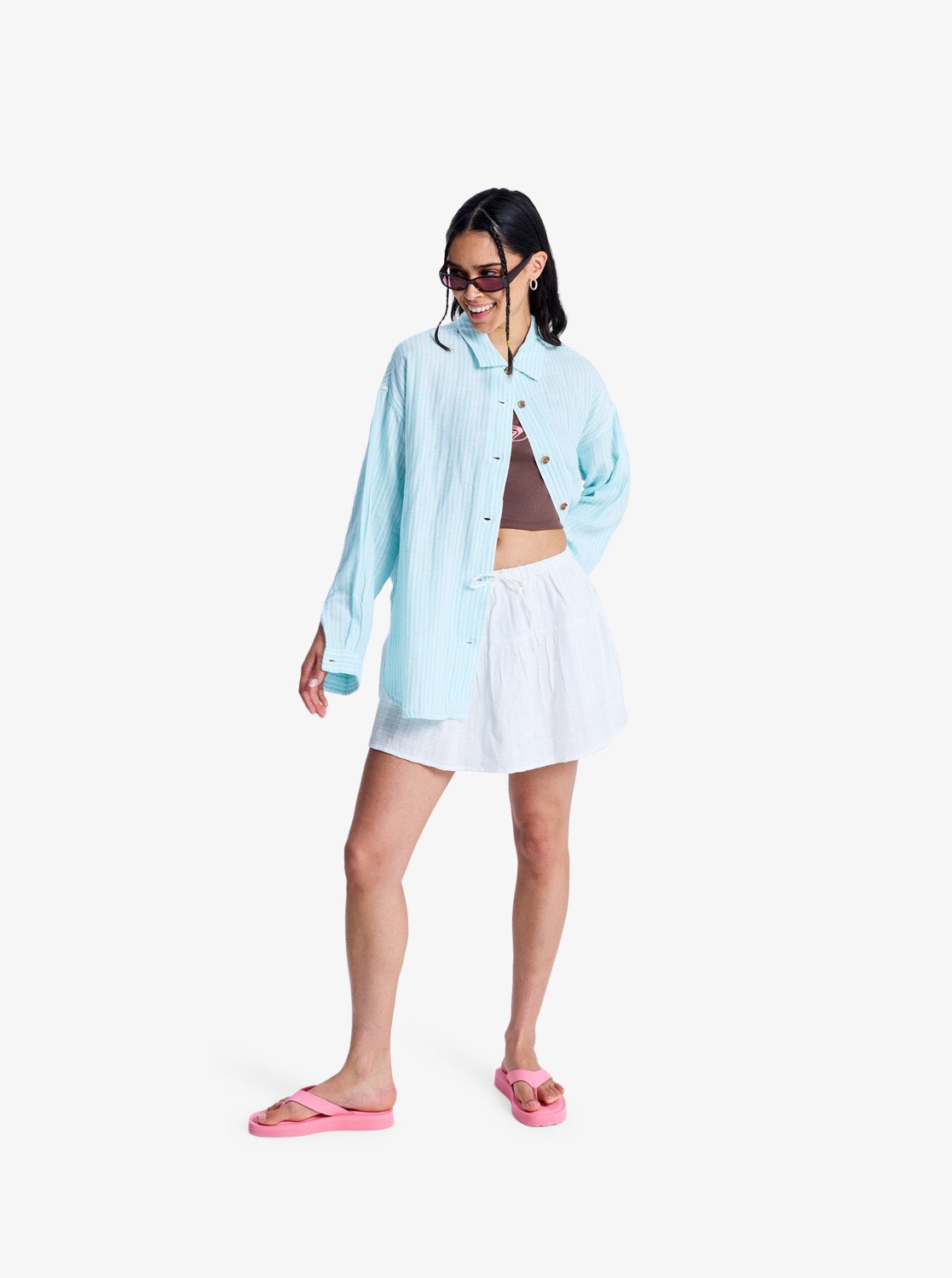 ROXY Morning Shine Stripe - Lange Ärmel Shirt Für Damen