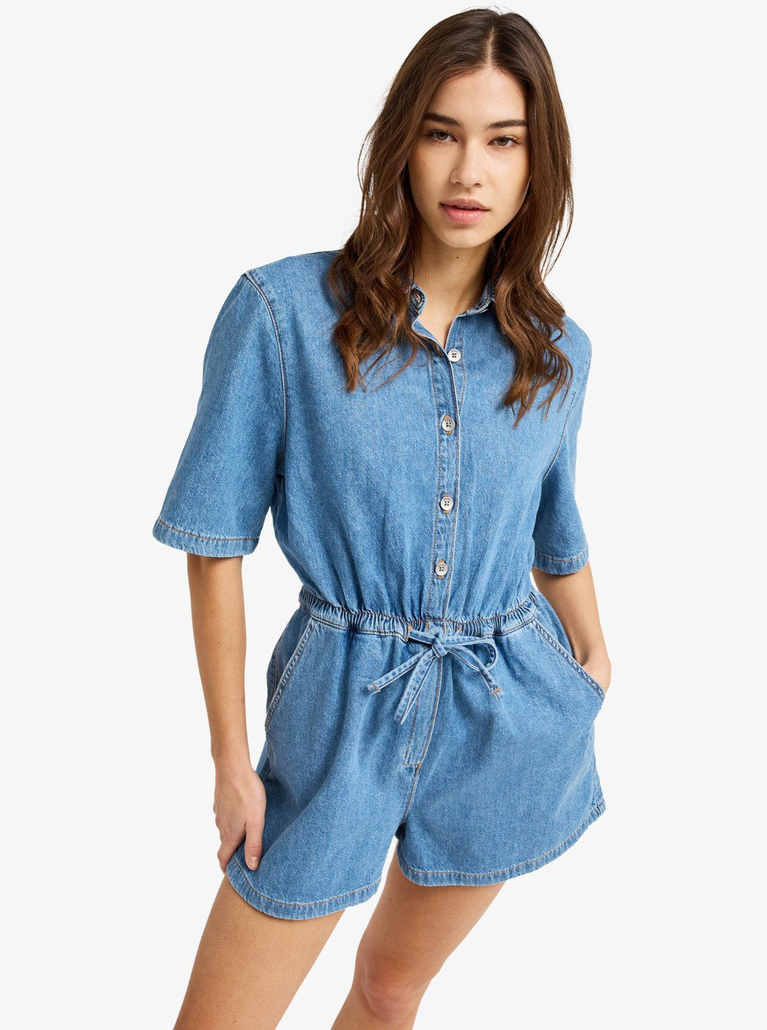 Roxy Real Tomorrow Denim - Dungaree Shorts For Women